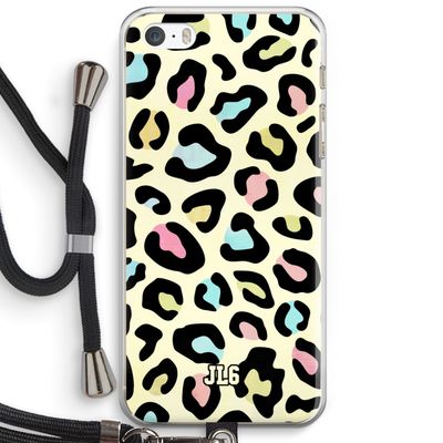 Leopard pattern: iPhone 5 / 5S / SE Transparant Hoesje met koord