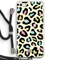 Leopard pattern: iPhone 5 / 5S / SE Transparant Hoesje met koord
