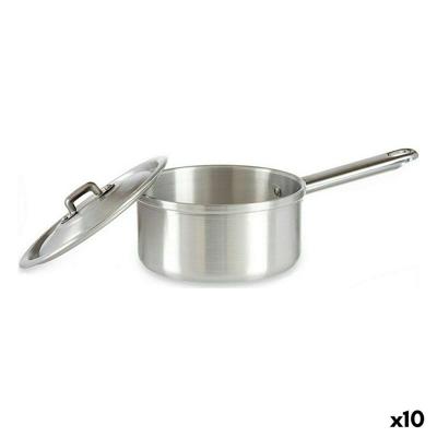 Sauspan met deksel Kinvara 100018 100018 Zilverkleurig Aluminium Ø 14 cm 1 L 28 x 9 x 16 cm 16 x 9 x 28 cm (10 Stuks)