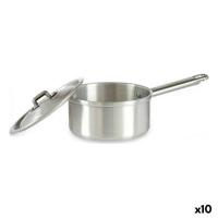 Sauspan met deksel Kinvara 100018 100018 Zilverkleurig Aluminium Ø 14 cm 1 L 28 x 9 x 16 cm 16 x 9 x 28 cm (10 Stuks)