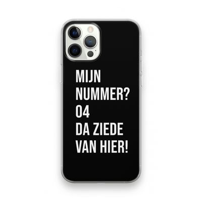 Da ziede van hier - Zwart: iPhone 12 Pro Transparant Hoesje