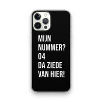 Da ziede van hier - Zwart: iPhone 12 Pro Transparant Hoesje