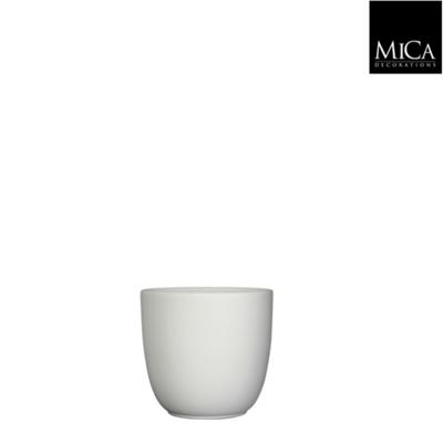 Tusca pot rond wit mat h13xd13,5 cm - Mica decorations