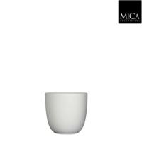 Tusca pot rond wit mat h13xd13,5 cm - Mica decorations