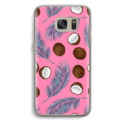 Kokosnoot roze: Samsung Galaxy S7 Transparant Hoesje