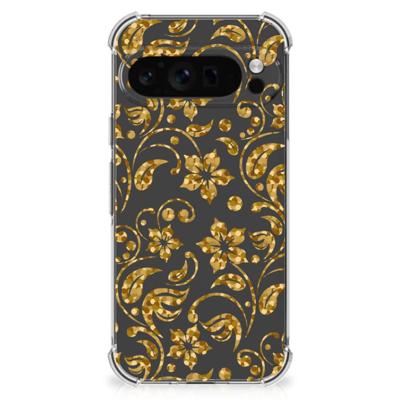 Google Pixel 9 Pro XL Case Gouden Bloemen