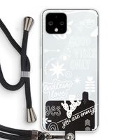 Good vibes: Pixel 4 Transparant Hoesje met koord