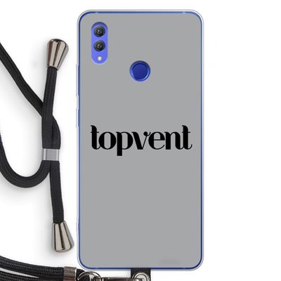 Topvent Grijs Zwart: Honor Note 10 Transparant Hoesje met koord