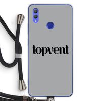 Topvent Grijs Zwart: Honor Note 10 Transparant Hoesje met koord