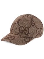 Gucci casquette Jumbo GG en laine - Marron