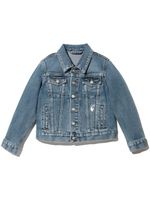 Off-White Kids veste Arrows boutonnée en jean - Bleu