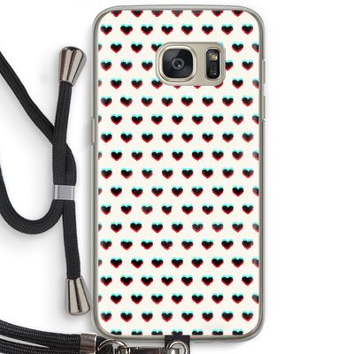 Hartjes: Samsung Galaxy S7 Transparant Hoesje met koord