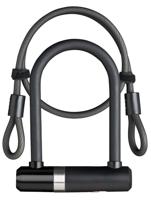 Axa Beugelslot newton mini + kabel 100/8 - zwart
