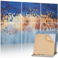 VEVOR 6x Akoestische Panelen Akoestische Wandpanelen 180x120x1cm Zelfklevende Schildering