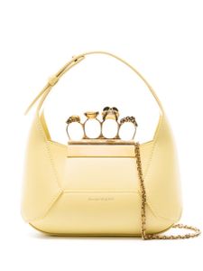 Alexander McQueen mini sac The Jewelled en cuir - Jaune