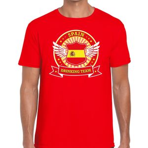 Rood Spain drinking team t-shirt heren