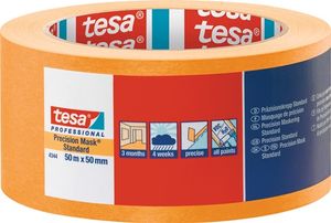 Tesa Precisie afplaktape | glad | lichtbeige | lengte 50 m | breedte 50 mm | wiel | 3 stuks - 04344-00000-00 04344-00000-00