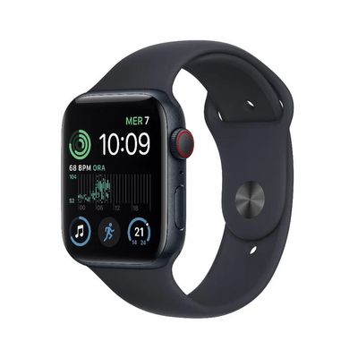 Refurbished Apple Watch SE 2020 40 MM Aluminium Zwart 4G met Zwart sportbandje Als nieuw Ja