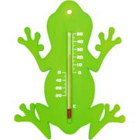 Nature Buitenthermometer - groen - kikker - 15cm - buiten thermometer - thumbnail