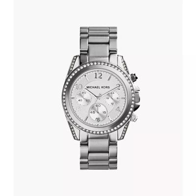 Michael Kors chronograaf wit kristal dameshorloge MK5165