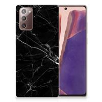 Samsung Note 20 | TPU | Siliconen hoesje | Marmer Zwart - Origineel Cadeau Vader