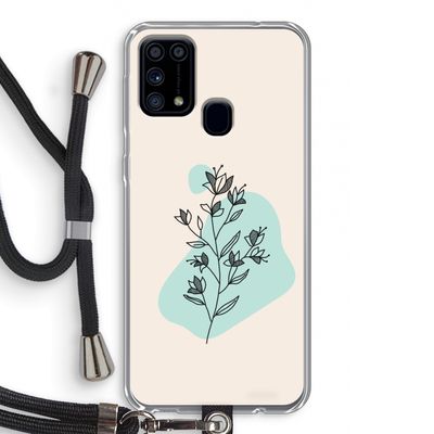 Violets are blue: Samsung Galaxy M31 Transparant Hoesje met koord