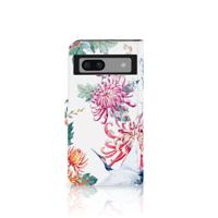 Google Pixel 8A Telefoonhoesje met Pasjes Bird Flowers