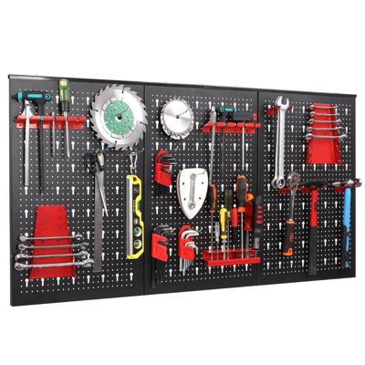 Gereedschapswand Geperforeerde Wand Werkplaatswand met 17 Stuks. Gereedschaphoudersset 120 x 60 cm Uitbreidbaar
