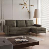 Hoekbank Hawaii - Suède Leder Look - Universeel - 3 zits - Direct Leverbaar