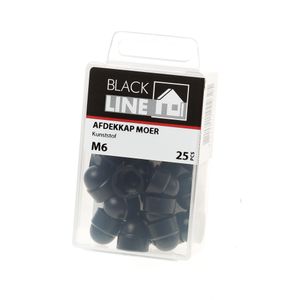 Afdekkapje zwart M6 Blister(25)