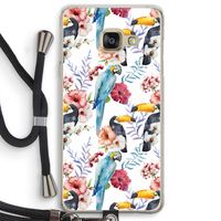 Bloemen tukan: Samsung Galaxy A3 (2016) Transparant Hoesje met koord
