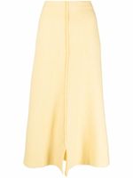 Jil Sander jupe évasée à plis - Jaune