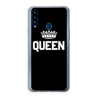 Queen zwart: Samsung Galaxy A20s Transparant Hoesje