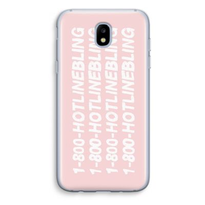 Hotline bling pink: Samsung Galaxy J5 (2017) Transparant Hoesje