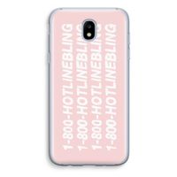 Hotline bling pink: Samsung Galaxy J5 (2017) Transparant Hoesje