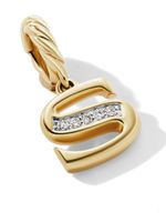 David Yurman pendentif S en or 18ct pavé de diamants