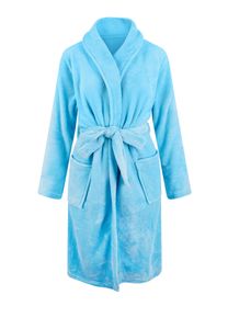 Lichtblauwe badjas fleece - unisex-l/xl