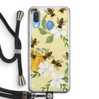 No flowers without bees: Samsung Galaxy A40 Transparant Hoesje met koord