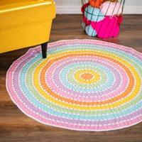 Rond vloerkleed Skye Haakpakket 1 Rainbow Dots