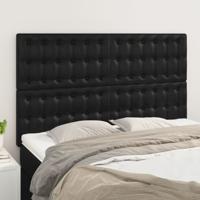 Hoofdborden 4 st 72x5x78/88 cm kunstleer zwart