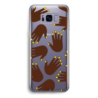 Hands dark: Samsung Galaxy S8 Transparant Hoesje