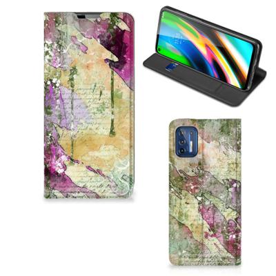 Bookcase Motorola Moto G9 Plus Letter Painting Bookcase Motorola Moto G9 Plus Letter Painting