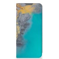 OPPO A77 5G | A57 5G Standcase Marble Blue Gold - thumbnail