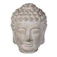 Boeddha Hoofd van Steen - 17 cm - thumbnail