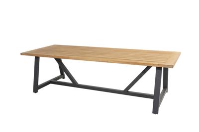 Noah Diningtafel Teak Antracite 260 x 100 cm Taste - 4so Noah Diningtafel Teak Antracite 260 x 100 cm Taste - 4so