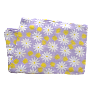 Swaddle hydrofiele doek - Bloemen paars