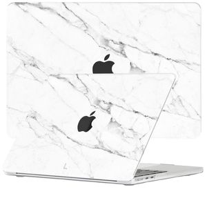 Lunso MacBook Air 15 inch M2/M3 (2023-2024) cover hoes - case - Marble Vana