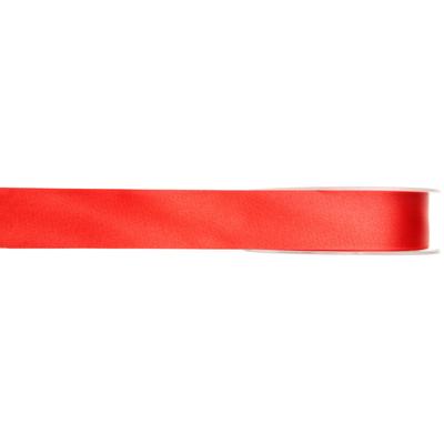 Hobby/decoratie satijnen lint - rood - 1 cm x 25 meter - cadeauverpakking - polyester