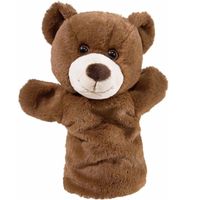 Knuffel handpop beer bruin 25 cm knuffels kopen - thumbnail