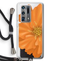 Orange Ellila flower: Huawei P40 Pro Plus Transparant Hoesje met koord